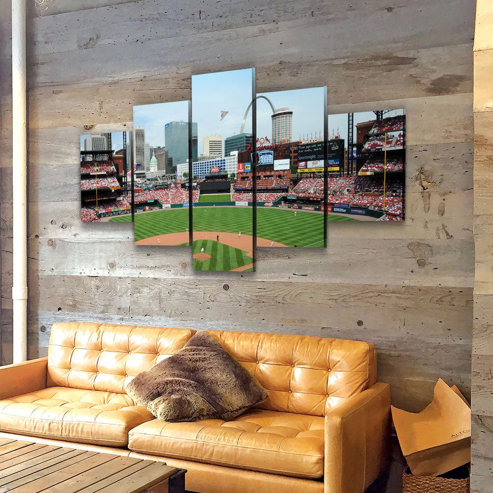 St. Louis Cardinals Stadium 5-Piece Wall Art Canvas USA Made! - Royal Crown Pro
