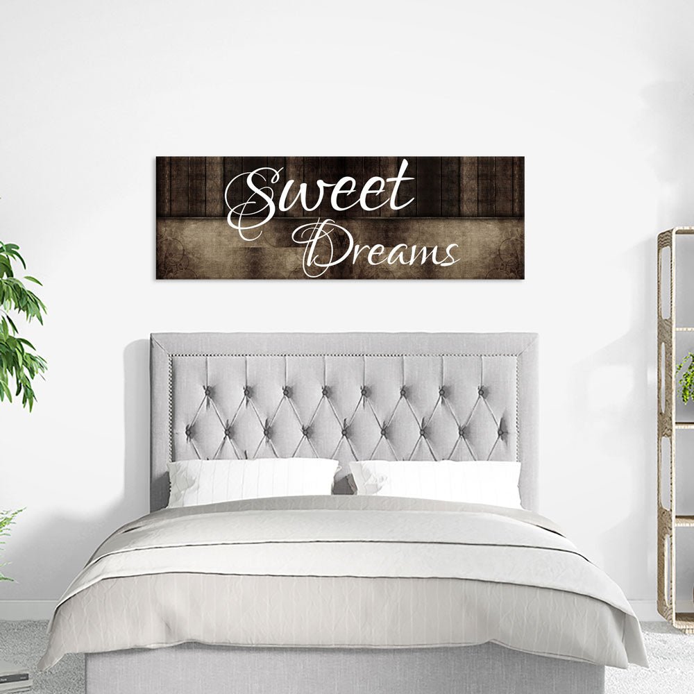 Sweet Dreams Wall Art Canvas, Sweet Dreams Above The Bed Decor - Royal Crown Pro