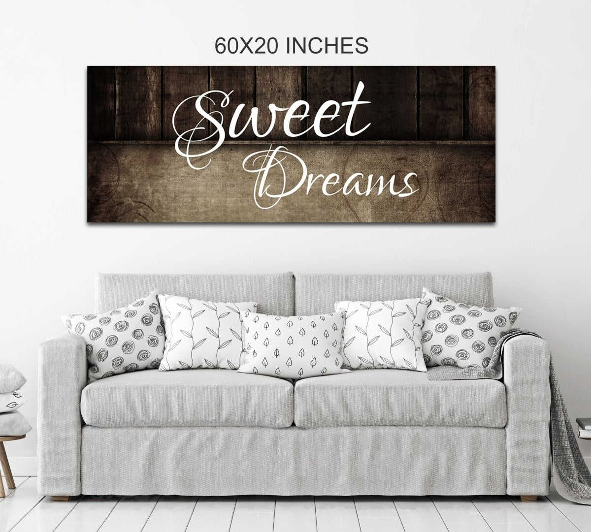 Sweet Dreams Wall Art Canvas, Sweet Dreams Above The Bed Decor - Royal Crown Pro