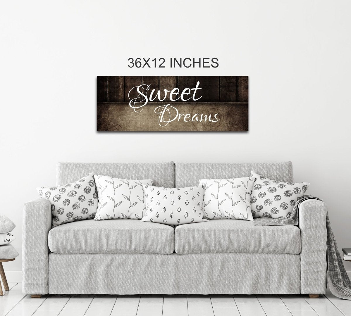 Sweet Dreams Wall Art Canvas, Sweet Dreams Above The Bed Decor - Royal Crown Pro