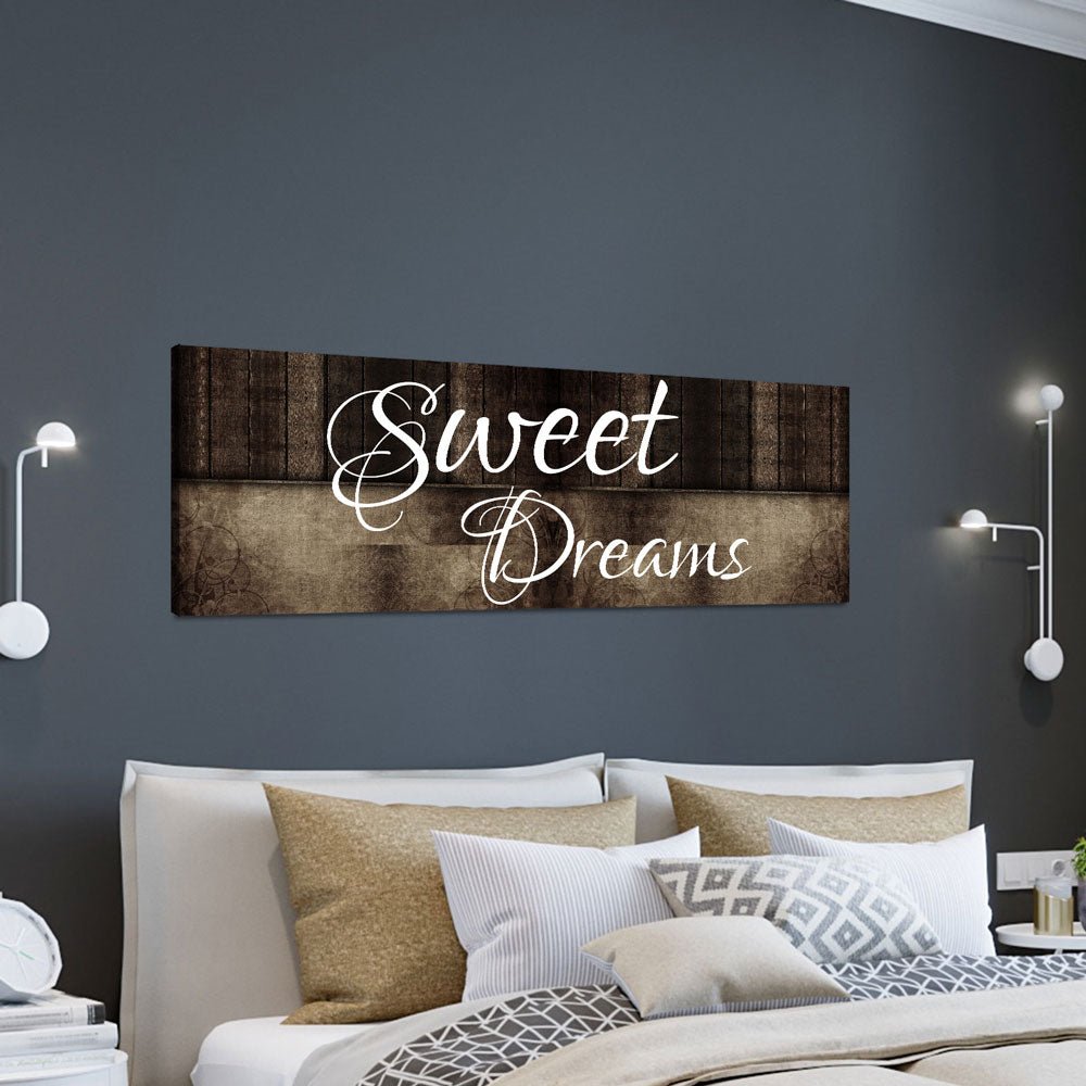 Sweet Dreams Wall Art Canvas, Sweet Dreams Above The Bed Decor - Royal Crown Pro