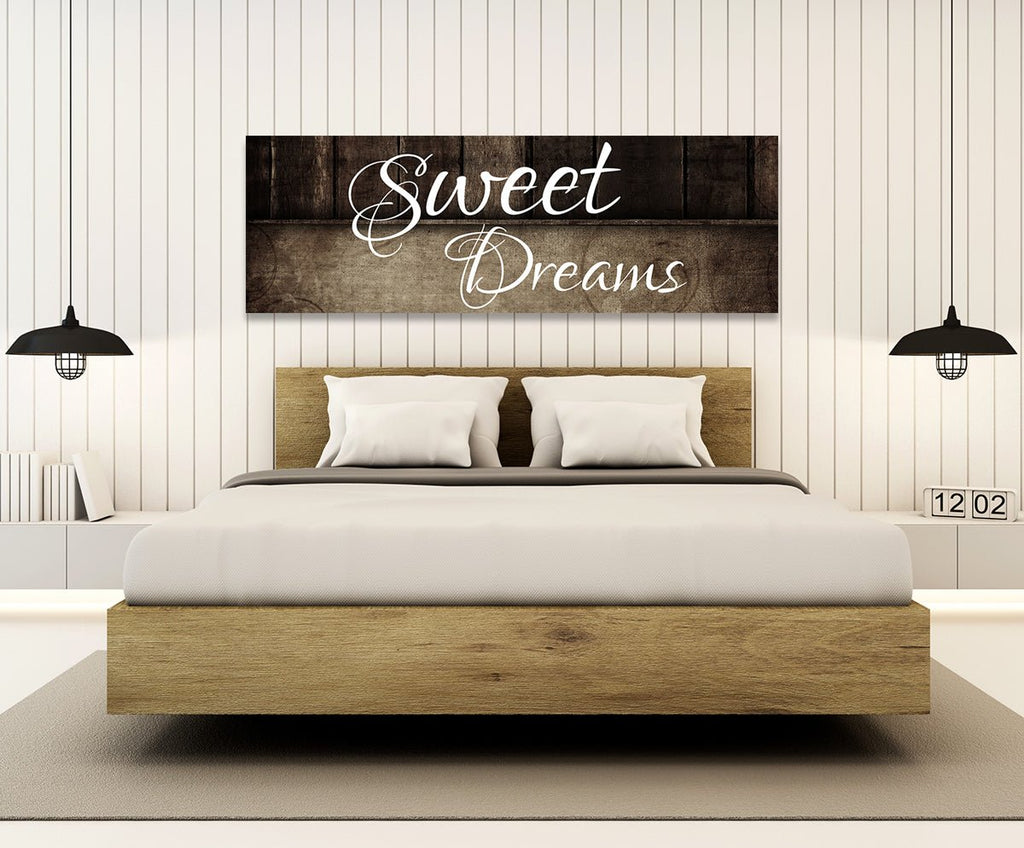 Sweet Dreams Wall Art Canvas, Sweet Dreams Above The Bed Decor - Royal Crown Pro