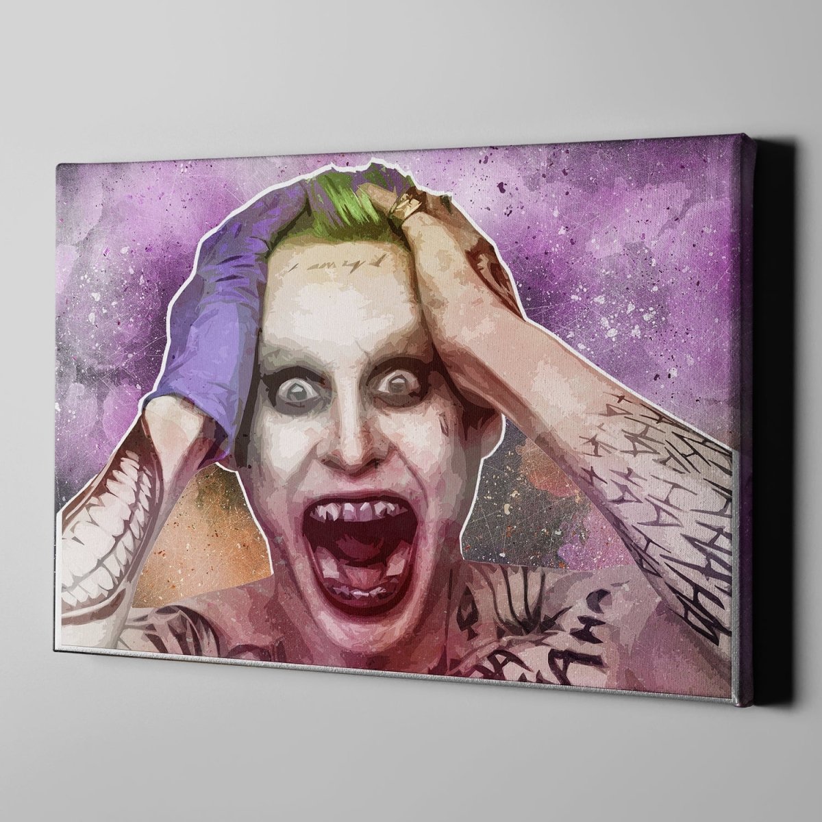 The Joker Suicide Squad Jared Leto inspired Abstract Framed Wall Art - Royal Crown Pro