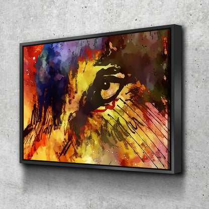 Eye Of The Wolf Abstract Canvas Wall Art, Wolves, Wolf Lover Canvas, Abstract Decor, Wolves art - Royal Crown Pro
