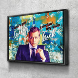 I Don't Get Lucky I Make My Own Luck Canvas Wall Art, Harvey Specter Quote, Motivational Decor, Inspirational Quote, Hustle Quote - Royal Crown Pro