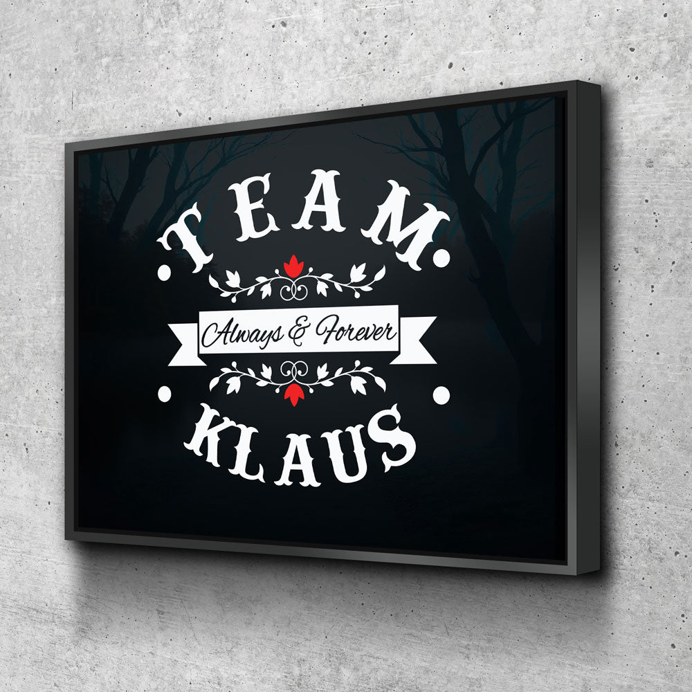 Team Klaus Always & Forever Canvas Wall Art, TVD Team Klaus - Royal Crown Pro