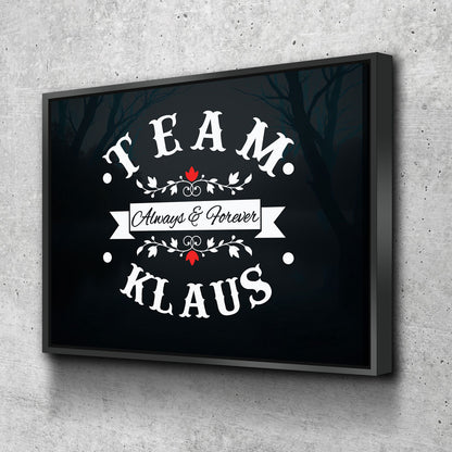 Team Klaus Always & Forever Canvas Wall Art, TVD Team Klaus - Royal Crown Pro