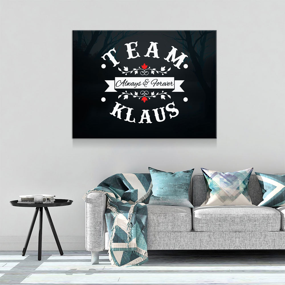 Team Klaus Always & Forever Canvas Wall Art, TVD Team Klaus - Royal Crown Pro