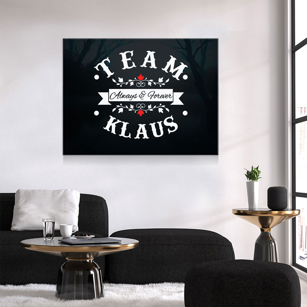 Team Klaus Always & Forever Canvas Wall Art, TVD Team Klaus - Royal Crown Pro