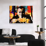 Wolf Of Wall Street Money Talks Abstract Canvas Wall Art, Invincible Wolf Wall Street - Royal Crown Pro