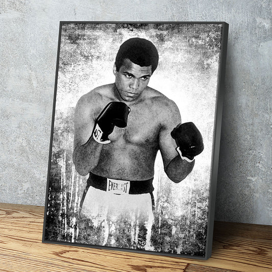 ALI The Louisville LIP Canvas Wall Art, Muhammad Ali Motivational Decor - Royal Crown Pro