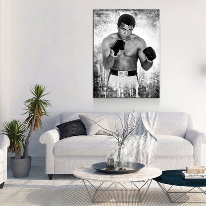 ALI The Louisville LIP Canvas Wall Art, Muhammad Ali Motivational Decor - Royal Crown Pro