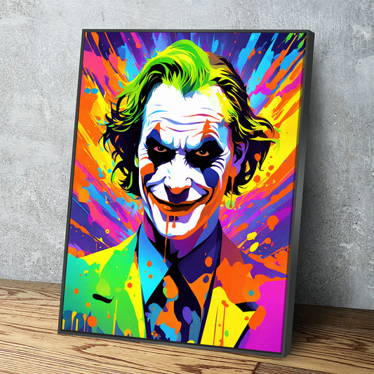 The Joker Canvas Wall Art, Abstract Joker Print - Royal Crown Pro