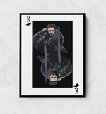 Jon Snow King Card Canvas Wall Art, GOT, Aegon Targaryen, GOT Decor - Royal Crown Pro