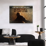 Get Busy Living Or Get Busy Dying Canvas Wall Art, Motivational Wall Decor, Success Quotes, The Shawshank Redemption Quote - Royal Crown Pro