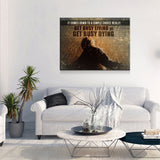 Get Busy Living Or Get Busy Dying Canvas Wall Art, Motivational Wall Decor, Success Quotes, The Shawshank Redemption Quote - Royal Crown Pro