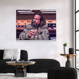 The Dude Canvas Wall Art, The Big Lebowski, The Dude Canvas Print, The Dude Lives On, Abstract Art, 1 Piece Wall Art Set - Royal Crown Pro