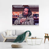 The Dude Canvas Wall Art, The Big Lebowski, The Dude Canvas Print, The Dude Lives On, Abstract Art, 1 Piece Wall Art Set - Royal Crown Pro