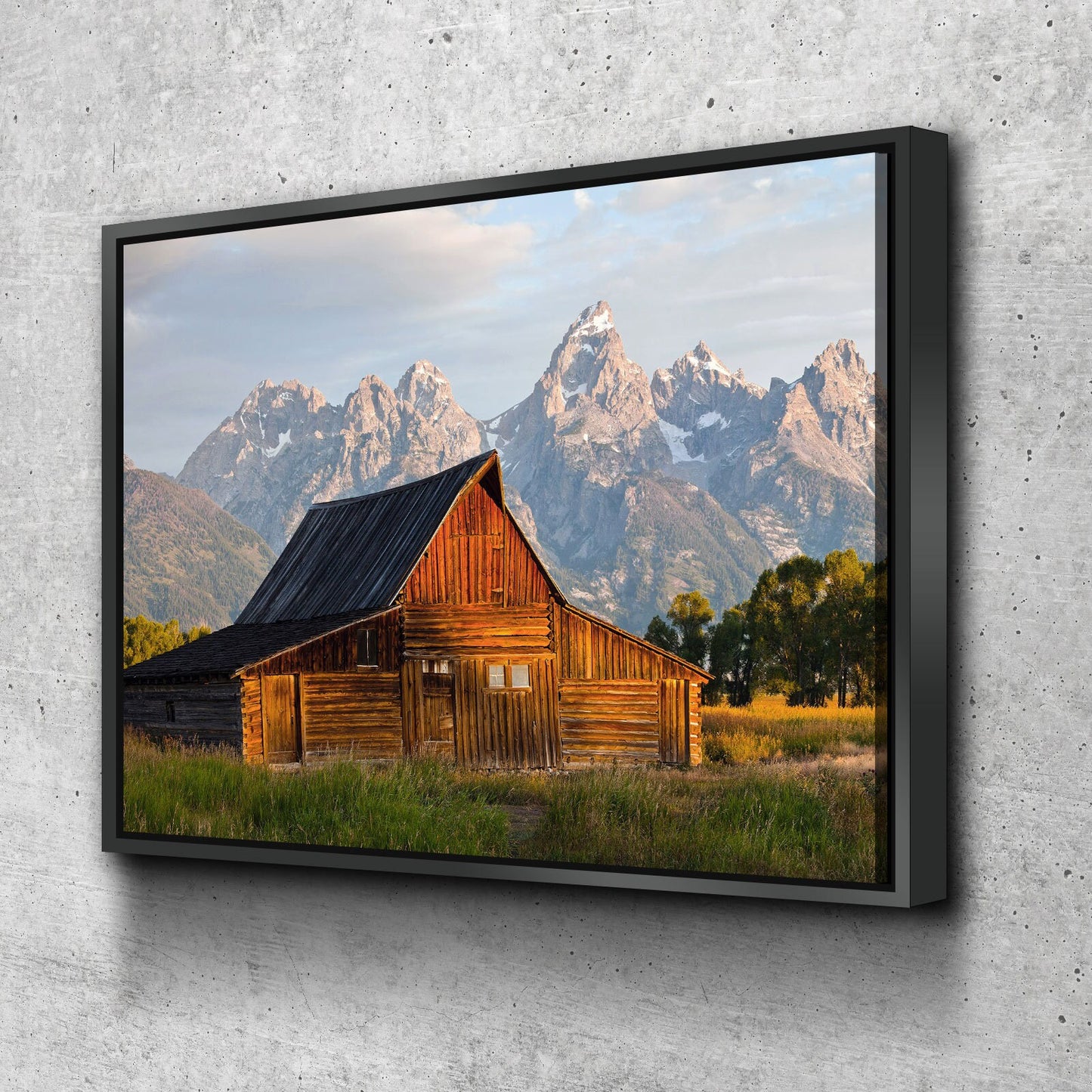 Old Barn Grand Teton Canvas Wall Art, Teton Barn Art, Mountain Decor, National Park, Barn Wall Art, Barn Decor, Old Barn Art, Moulton Barn - Royal Crown Pro