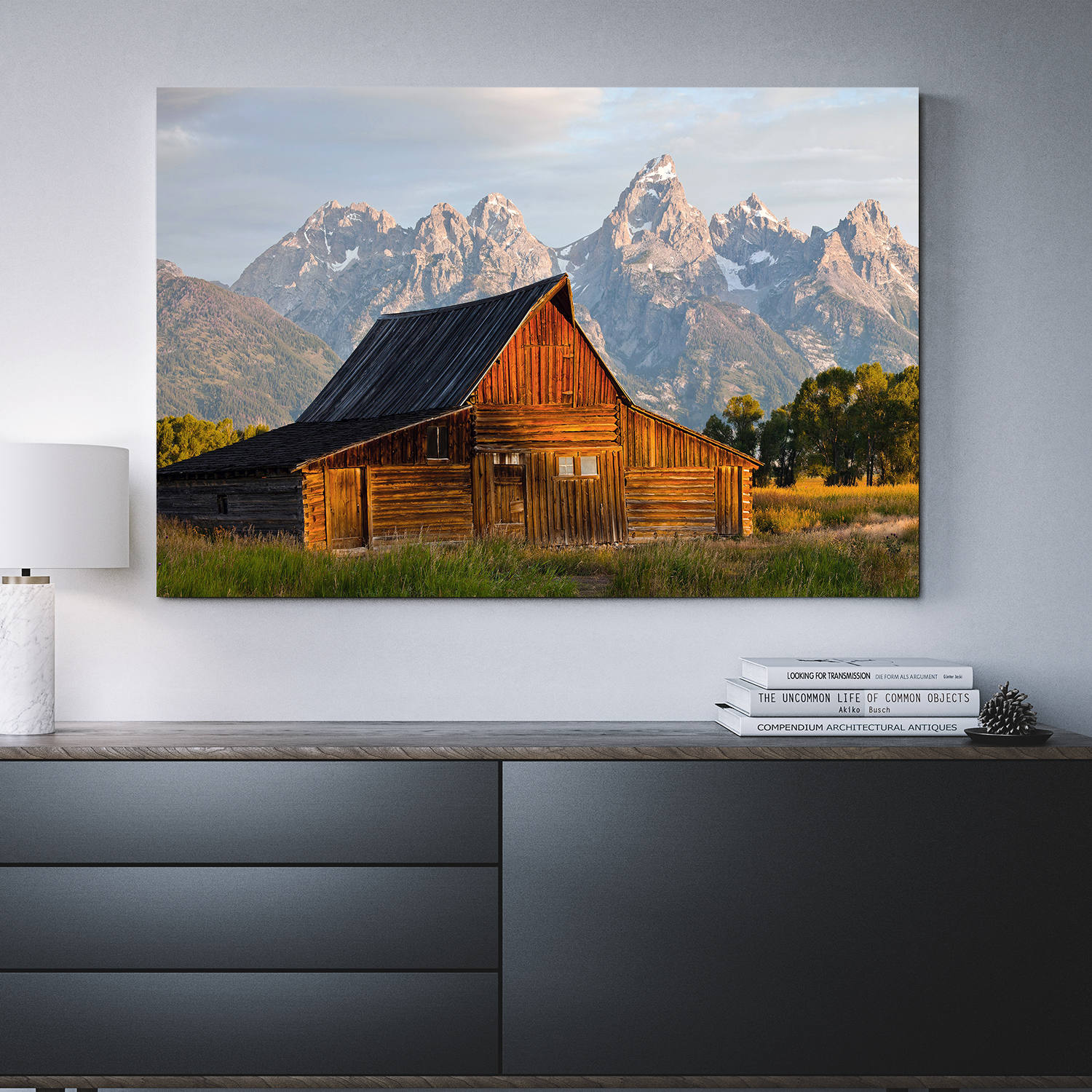 Old Barn Grand Teton Canvas Wall Art, Teton Barn Art, Mountain Decor, National Park, Barn Wall Art, Barn Decor, Old Barn Art, Moulton Barn - Royal Crown Pro