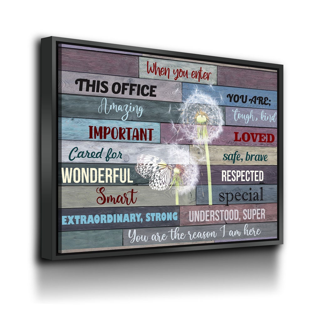 When You Enter This Office Canvas Wall Art, You Are Important, You Are Respected, Office Decor - Royal Crown Pro