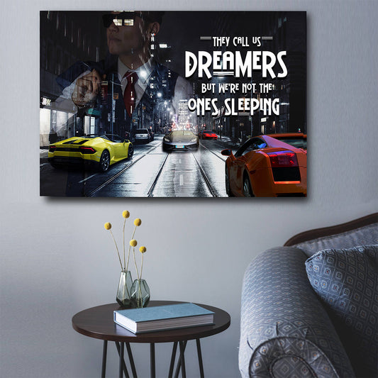 They Call Us Dreamers Motivational Canvas Wall Art, Motivation Quotes, Office Decor, Motivational Wall Decor, Success Quotes, Hustle Art - Royal Crown Pro