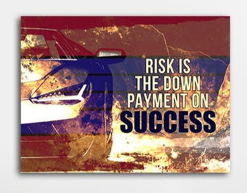 Risk Is The Down Payment For Success Canvas Wall Art, Motivational Wall Art, Motivational Decor, Office Decor, Inspirational Art - Royal Crown Pro