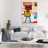 The Catch Canvas Wall Art, Contemporary Art, Neo-expressionism, Primitivism, Abstract Expressionist, Abstract Decor, Basquiat Inspired Art - Royal Crown Pro