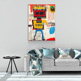 The Catch Canvas Wall Art, Contemporary Art, Neo-expressionism, Primitivism, Abstract Expressionist, Abstract Decor, Basquiat Inspired Art - Royal Crown Pro