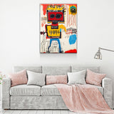 The Catch Canvas Wall Art, Contemporary Art, Neo-expressionism, Primitivism, Abstract Expressionist, Abstract Decor, Basquiat Inspired Art - Royal Crown Pro