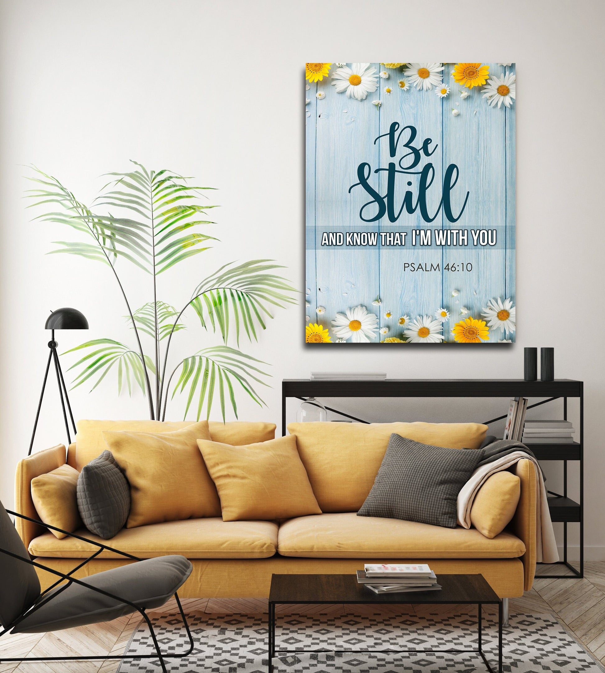 Be Still And Know That I'm With You Canvas Wall Art, Psalm 46:10, Religious Quote - Royal Crown Pro