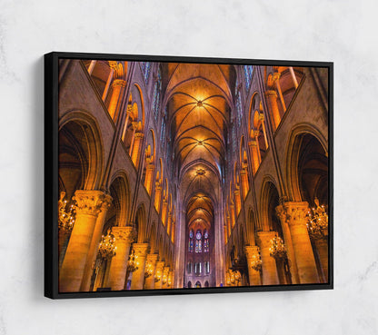 Notre Dame Cathedral Canvas Wall Art, Cathédrale Notre-Dame de Paris, Our Lady of Paris, Medieval Catholic Cathedral - Royal Crown Pro