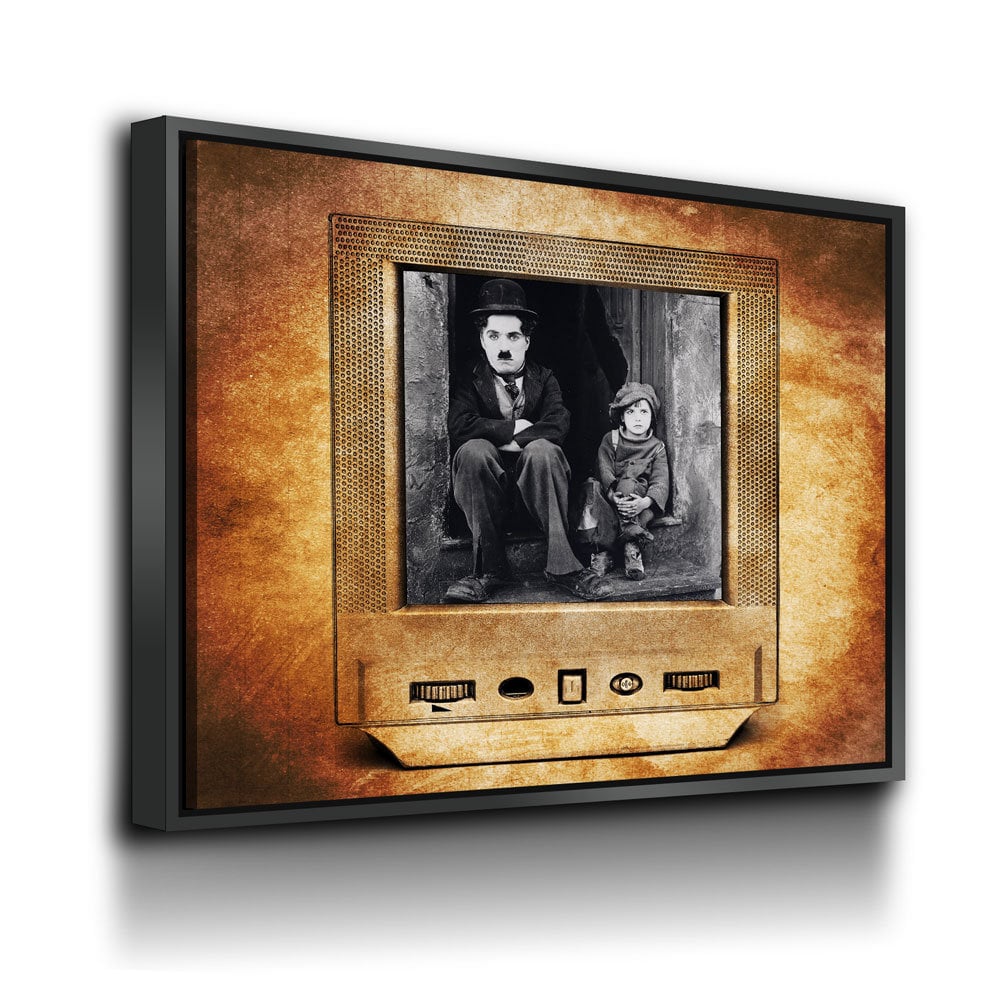 Charlie Chaplin Canvas Wall Art, Jackie Coogan, The Kid Vintage Style Canvas, 1921 Silent Comedy - Royal Crown Pro