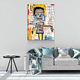 Busy Body Canvas Wall Art, Contemporary Art, Neo-expressionism, Primitivism, Abstract Expressionist, Abstract Decor, Basquiat Inspired Art - Royal Crown Pro