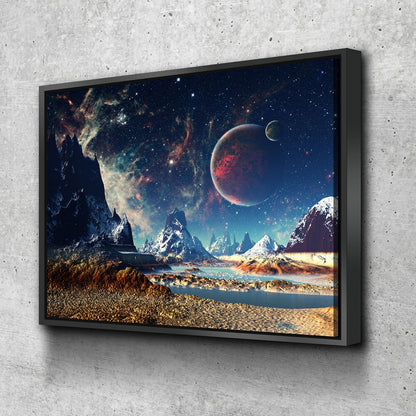 Alien Planet Canvas Wall Art, Mars, UFO Decor, Alien Decor, Extraterrestrial Art, Outer Space, ET, Sci-fi, Scifi, Sci fi, Aliens - Royal Crown Pro