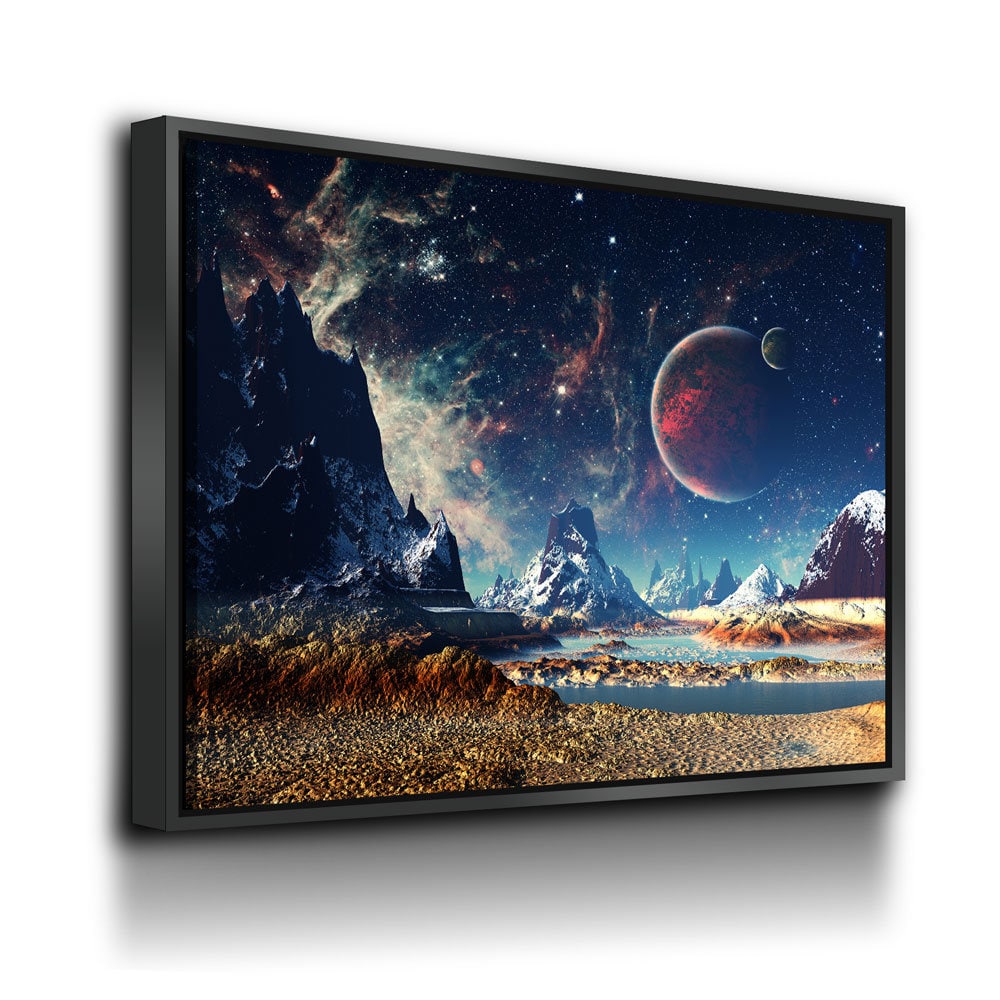 Alien Planet Canvas Wall Art, Mars, UFO Decor, Alien Decor, Extraterrestrial Art, Outer Space, ET, Sci-fi, Scifi, Sci fi, Aliens - Royal Crown Pro