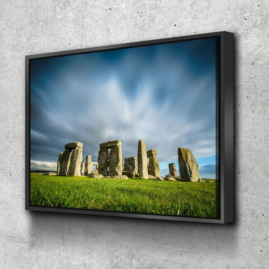 Stonehenge Canvas Wall Art, Prehistoric Monument Decor, Wiltshire England, Stanheng, Henge-cliff - Royal Crown Pro