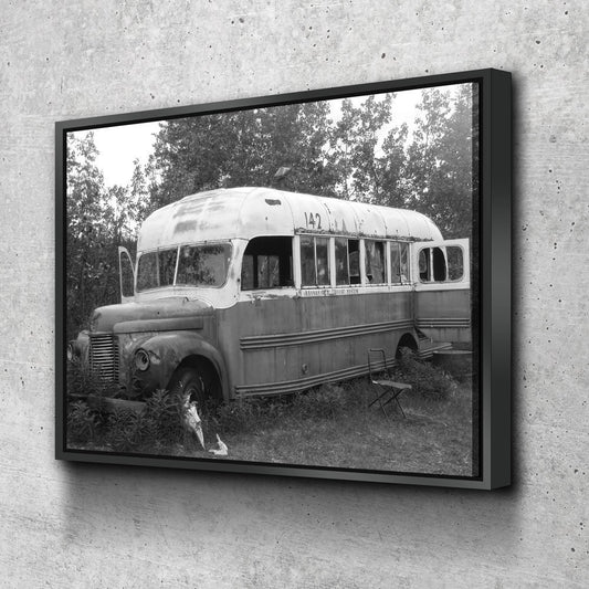 McCandless Bus Into The Wild Canvas Wall Art, Alaska, American Hiker Bus, Fairbanks City Transit System Bus 142, Stampede Trail - Royal Crown Pro