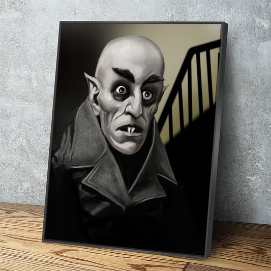 Dracula, Nosferatu Count Orlok, Vampire Canvas Wall Art, Nosferatu Print, Movie Home Decor, Bram Stoker, NOS4A2 - Royal Crown Pro