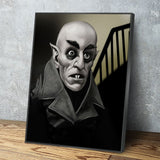 Dracula, Nosferatu Count Orlok, Vampire Canvas Wall Art, Nosferatu Print, Movie Home Decor, Bram Stoker, NOS4A2 - Royal Crown Pro