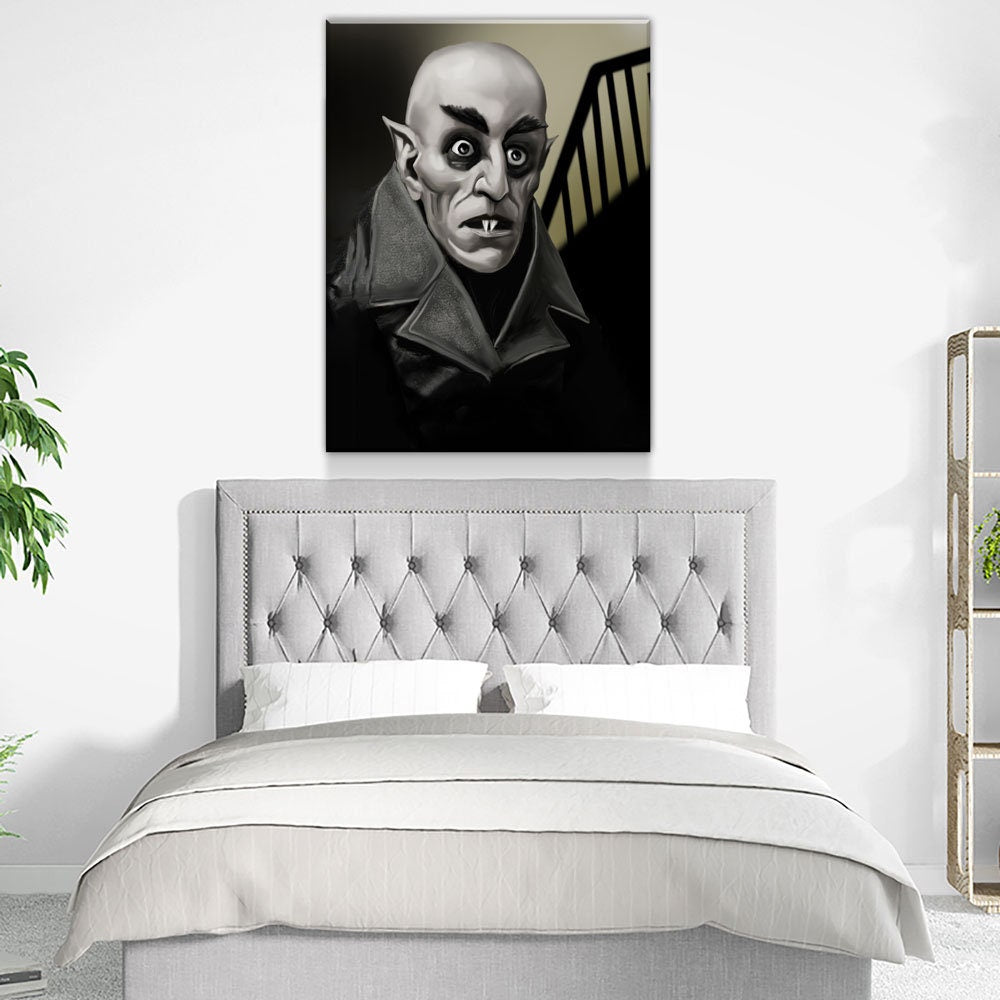 Dracula, Nosferatu Count Orlok, Vampire Canvas Wall Art, Nosferatu Print, Movie Home Decor, Bram Stoker, NOS4A2 - Royal Crown Pro