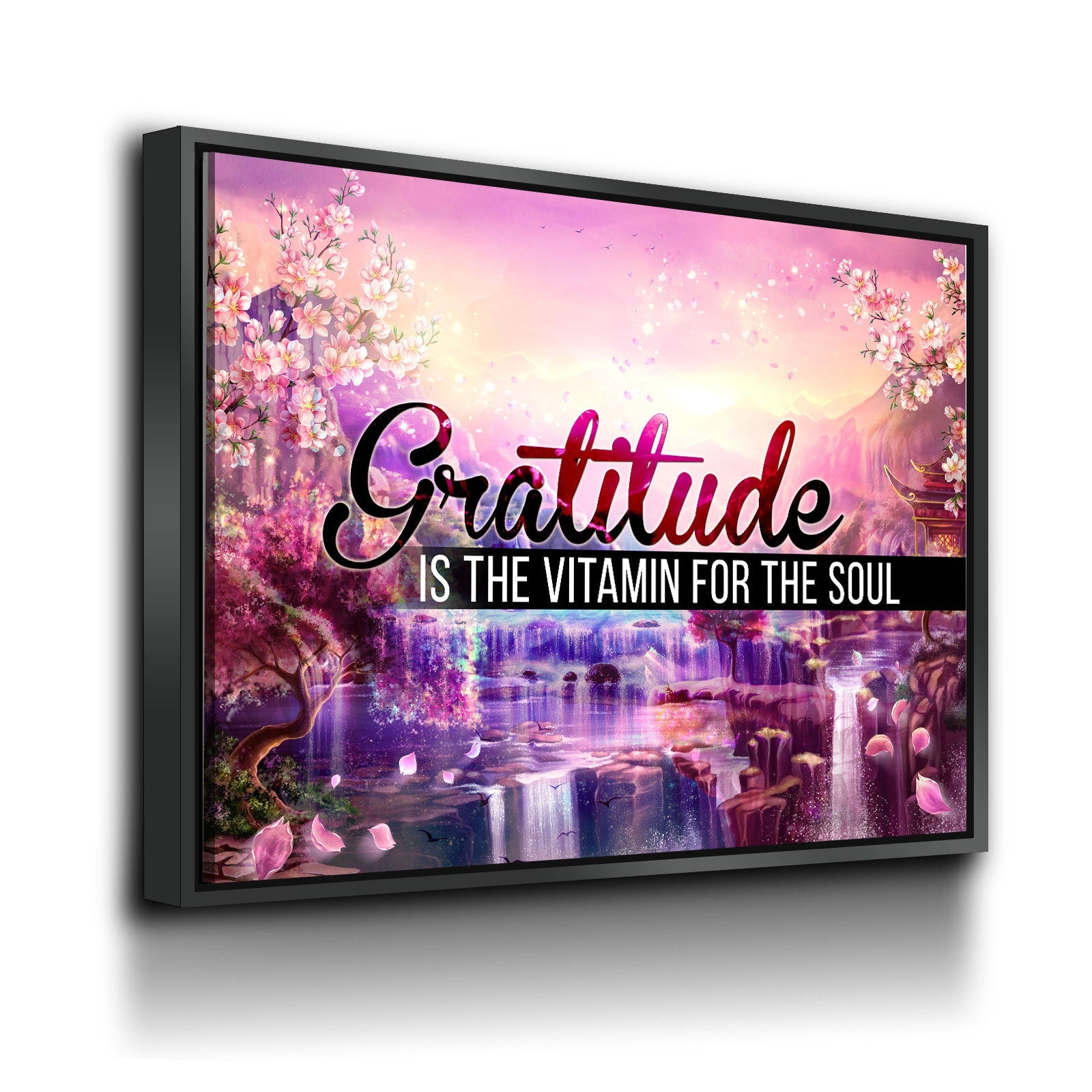 Gratitude Is The Vitamin For The Soul Canvas Wall Art, Inspirational Quotes, Gratitude Quotes, Motivational Quotes, Affirmations - Royal Crown Pro