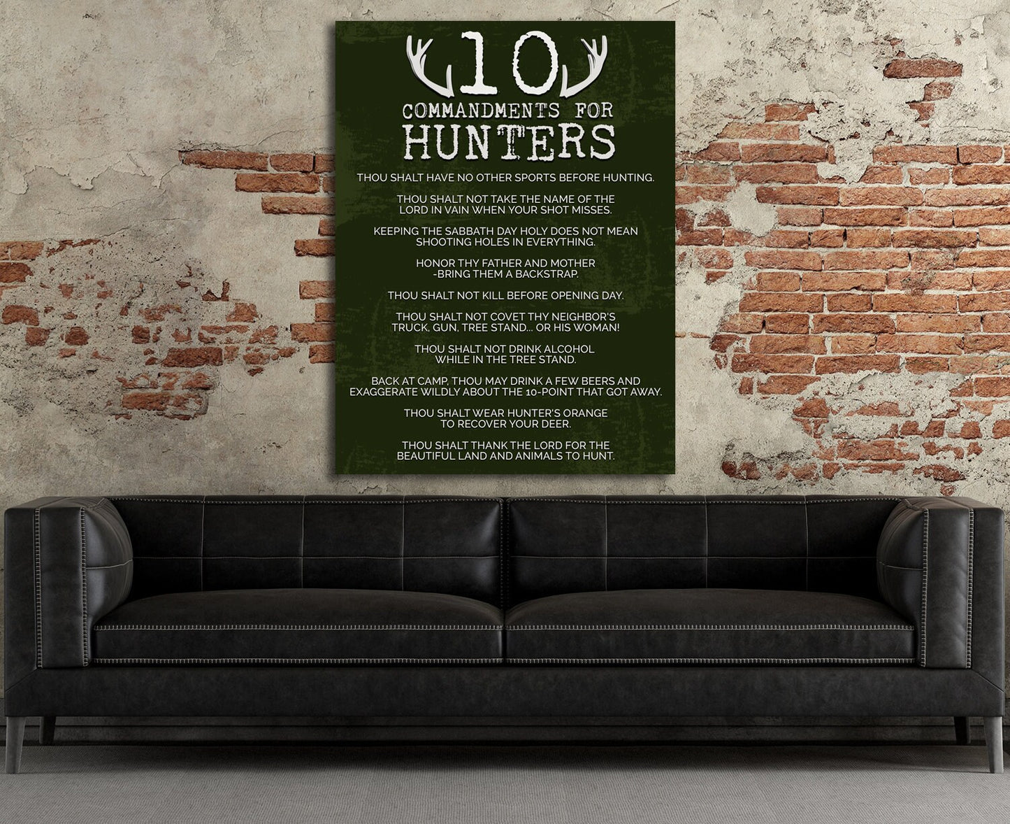 10 Commandments For Deer Hunters, Canvas Wall Art, Home Decor, Hunting, Hunt, Bow Hunting, Deer Hunting, Hunting Gift - Royal Crown Pro