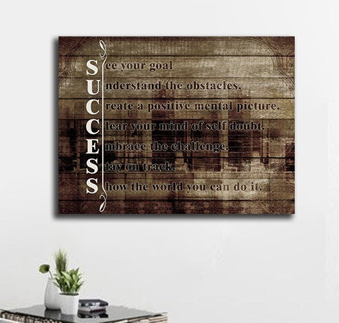 Success Motivational Canvas Wall Art, Office Decor, See Your Goal, Success Quotes, Success Decor, Motivational Wall Art - Royal Crown Pro