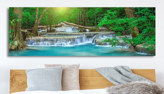 Waterfall Wall Art, Waterfall Canvas Art, Waterfall Large Canvas Print, Waterfall Wall Decor, Above Couch, Above Bed Decor - Royal Crown Pro