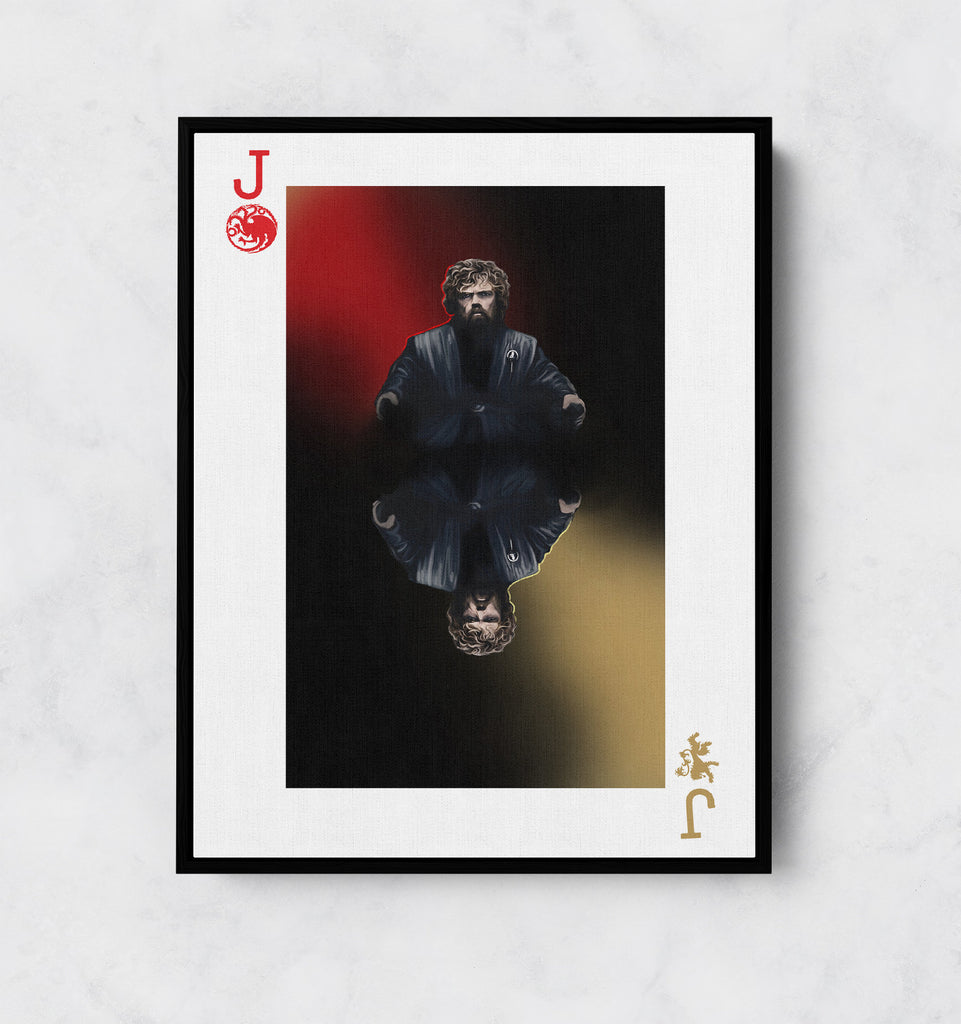 Tyrion Lannister Joker Card, Canvas Wall Art, GOT, Tyrion Canvas - Royal Crown Pro