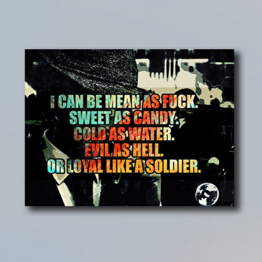 Loyal Like A Soldier Canvas Wall Art, Motivational Wall Art, Motivational Decor, Office Decor, Inspirational Art - Royal Crown Pro