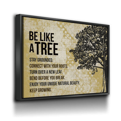 Be Like A Tree Keep Growing Canvas Wall Art, Motivational Wall Decor - Royal Crown Pro