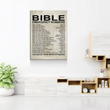 Bible Emergency Numbers Canvas Wall Art, Bible Decor, Bible Gift, Religious Gift, Scriptures, Church Gift, Secret Sister Gift - Royal Crown Pro