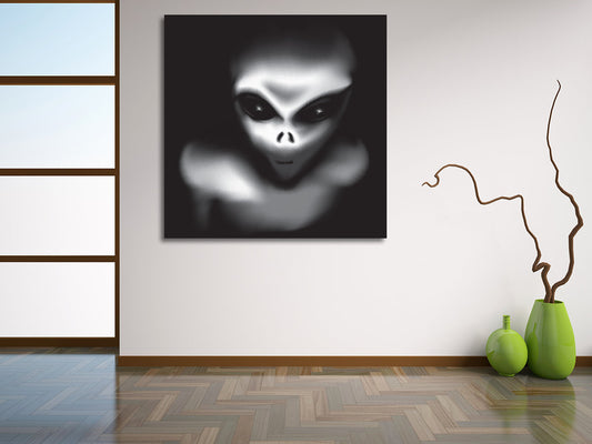 Aliens Among Us Canvas Wall Art – UFO & Extraterrestrial Decor - Royal Crown Pro